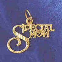 14K GOLD SAYING CHARM - SPECIAL MOM #9726