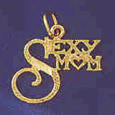 14K GOLD SAYING CHARM - SEXY MOM #9731