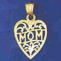 14K GOLD SAYING CHARM - MOM #9745
