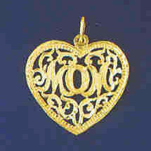 14K GOLD SAYING CHARM - MOM #9748