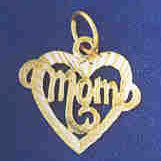 14K GOLD SAYING CHARM - MOM #9750