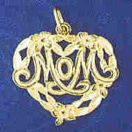 14K GOLD SAYING CHARM - MOM #9752