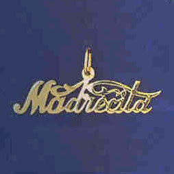 14K GOLD SAYING CHARM - MADRECITA #9764