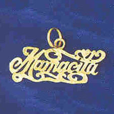 14K GOLD SAYING CHARM - MAMACITA #9765