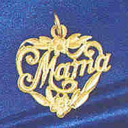 14K GOLD SAYING CHARM - MAMA #9772