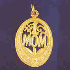 14K GOLD SAYING CHARM - #1 MOM #9787