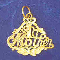 14K GOLD SAYING CHARM - #1 MOTHER #9789
