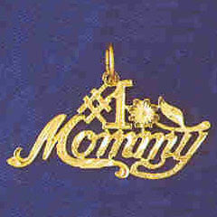 14K GOLD SAYING CHARM - #1 MOMMY #9791