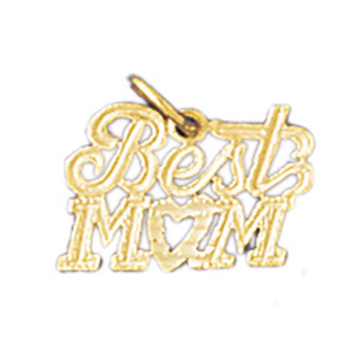 14K GOLD SAYING CHARM - BEST MOM #9842