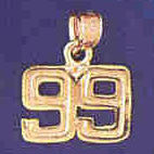 14K GOLD NUMERAL CHARM - 99 #9511