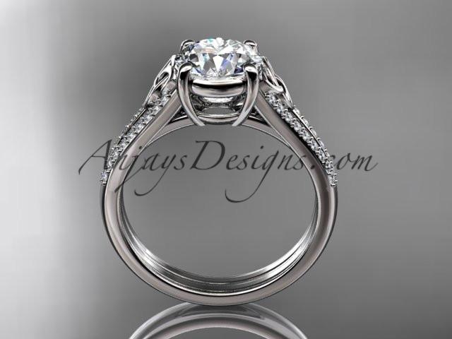 platinum celtic trinity knot engagement ring ,diamond wedding ring CT7108 - AnjaysDesigns