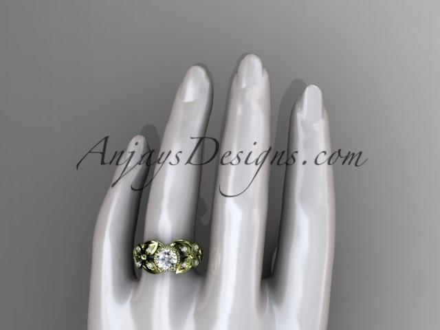 14kt yellow gold diamond celtic trinity knot wedding ring,butterfly engagement ring CT7136 - AnjaysDesigns