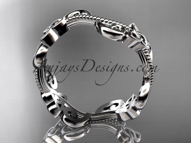 platinum celtic trinity knot wedding band, engagement ring CT7138G - AnjaysDesigns