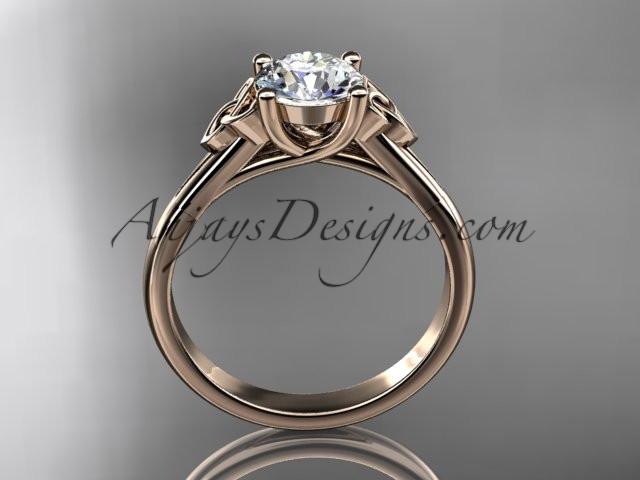 14kt rose gold celtic trinity knot wedding ring, engagement ring CT7154 - AnjaysDesigns