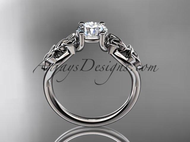 platinum celtic trinity knot wedding ring, engagement ring CT7169 - AnjaysDesigns