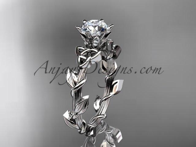 14kt white gold diamond celtic trinity knot wedding ring, engagement ring CT7248 - AnjaysDesigns