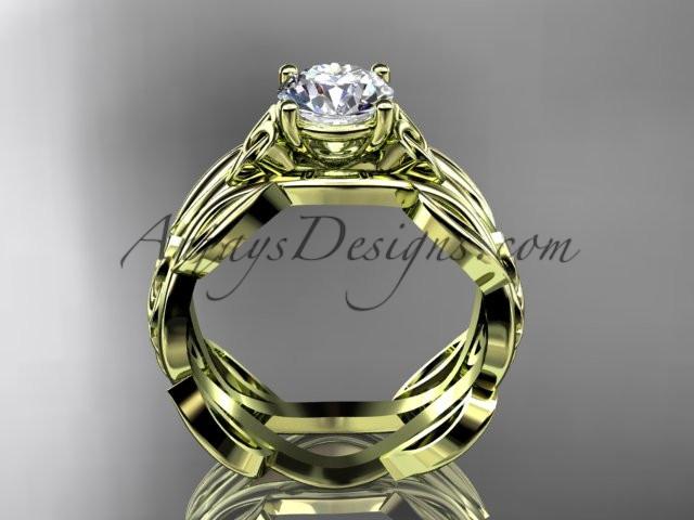 14kt yellow gold celtic trinity knot wedding ring, engagement ring CT7264 - AnjaysDesigns
