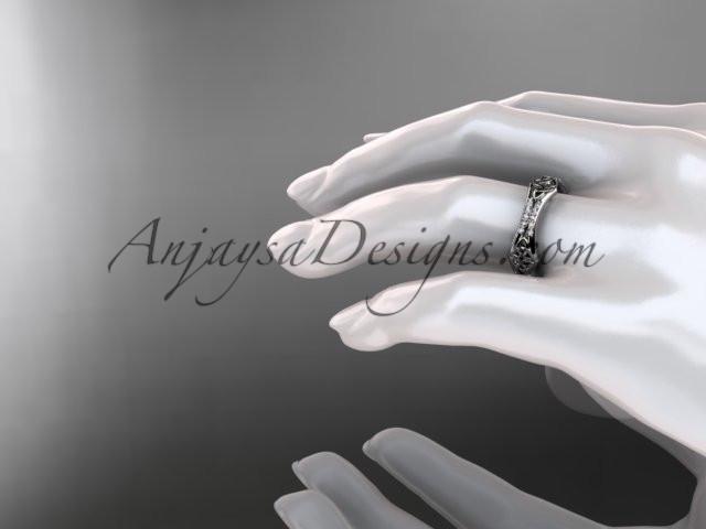 platinum diamond celtic trinity knot wedding band, triquetra ring, engagement ring CT7353B - AnjaysDesigns