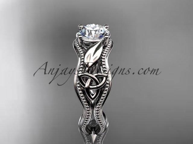 platinum diamond celtic trinity knot wedding ring, engagement ring CT7382 - AnjaysDesigns