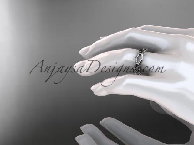 platinum diamond celtic trinity knot wedding band, triquetra ring, engagement ring CT7518B - AnjaysDesigns