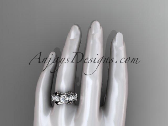 14kt white gold celtic trinity knot engagement ring , wedding ring CT769 - AnjaysDesigns
