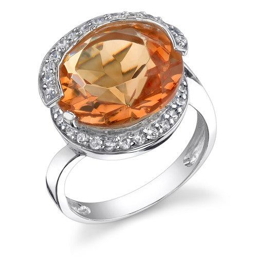 Sterling Silver Twist Citrene Ring #RLD-7929
