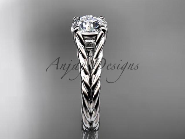 14kt white gold twisted rope wedding ring RP8108