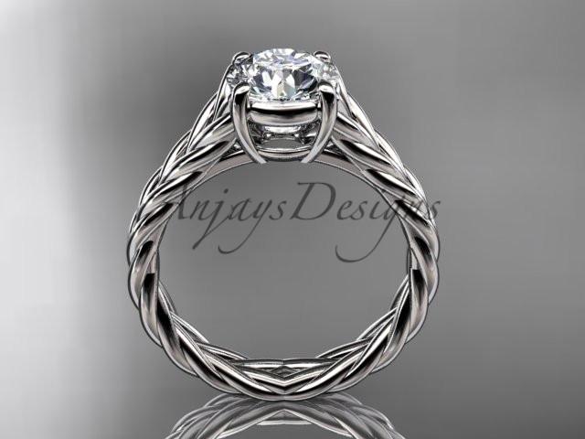 Platinum twisted rope wedding ring RP8108