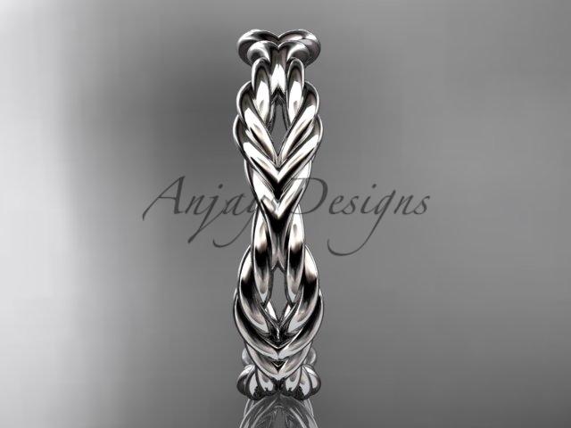 Platinum twisted rope wedding band RP8117G