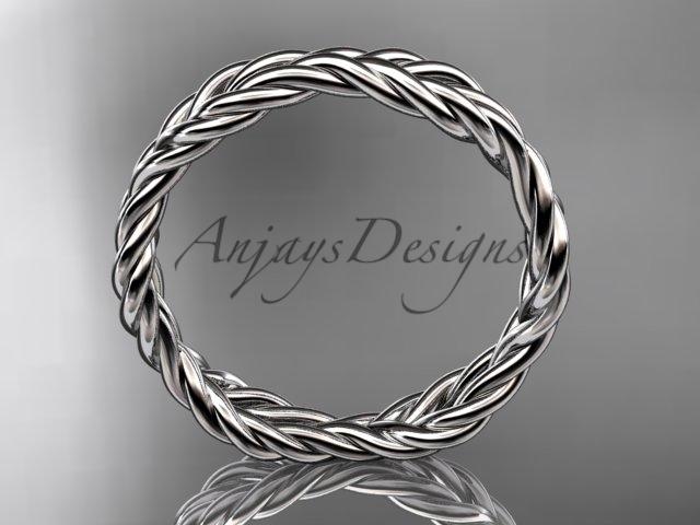 Platinum twisted rope wedding band RP8117G
