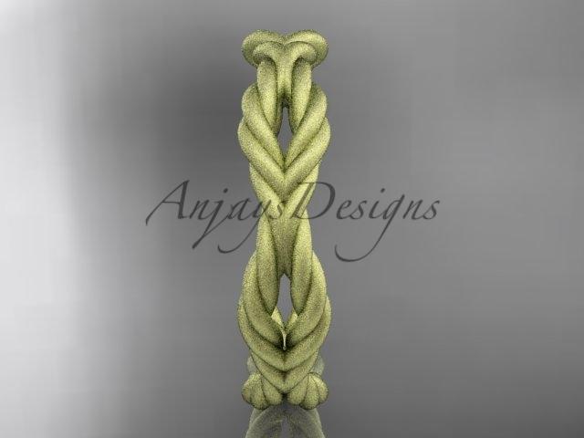 14k yellow gold twisted rope matte finish wedding band RP8117G