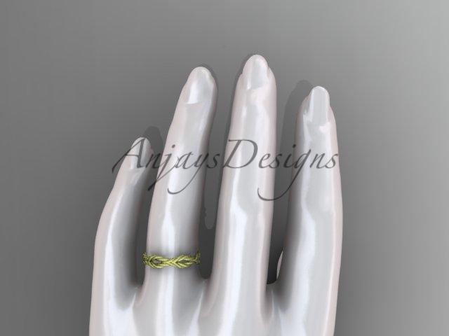 14k yellow gold twisted rope matte finish wedding band RP8117G
