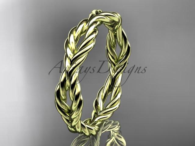 14k yellow gold twisted rope wedding band RP8117G