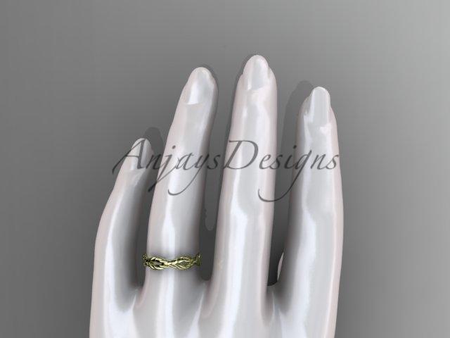 14k yellow gold twisted rope wedding band RP8117G