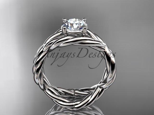 Platinum twisted rope engagement ring RP8181