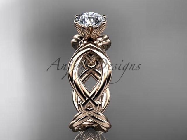 14kt rose gold twisted rope wedding ring RP8192