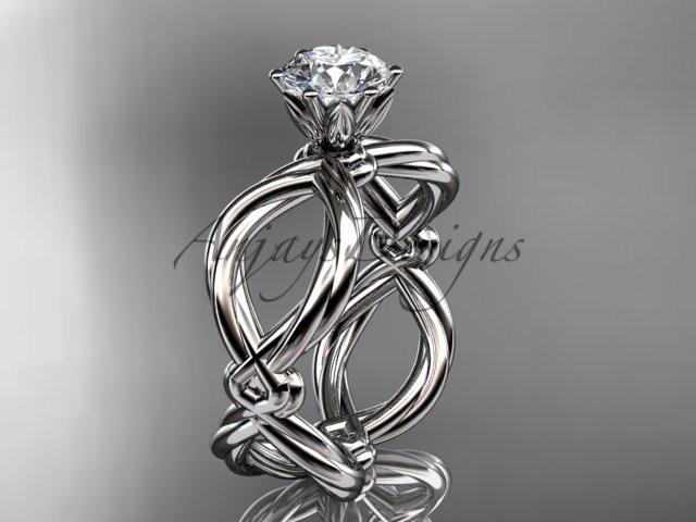 14kt white gold twisted rope wedding ring RP8192