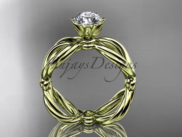 14kt yellow gold twisted rope wedding ring RP8192