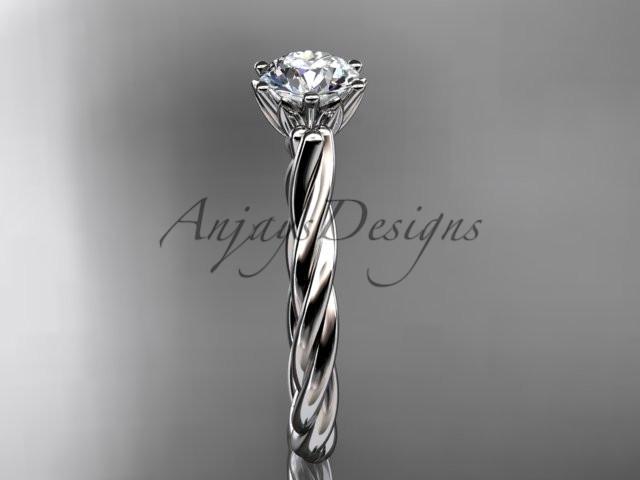 Platinum rope engagement ring RP835