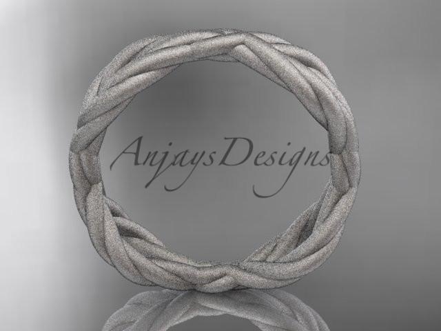 platinum rope matte finish wedding band RP898G