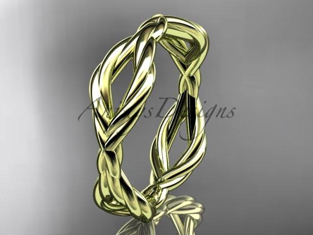 14k yellow gold rope wedding band RP898G