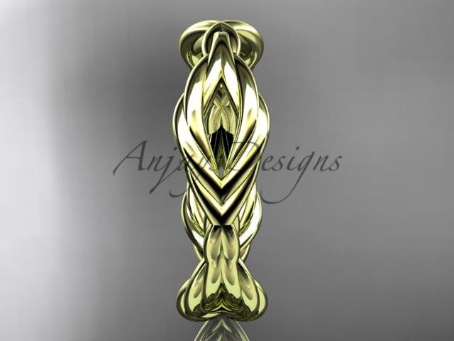 14k yellow gold rope wedding band RP898G