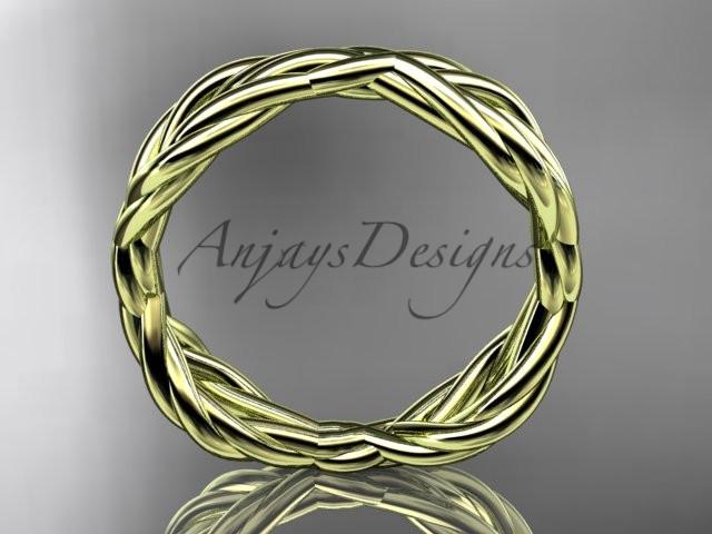 14k yellow gold rope wedding band RP898G