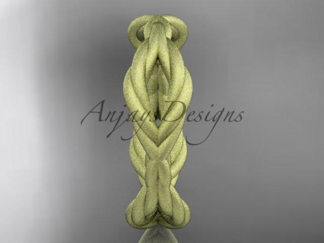 14k yellow gold rope matte finish wedding band RP898G