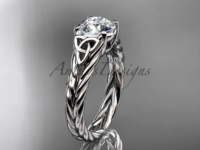 platinum celtic rope engagement ring RPCT9108