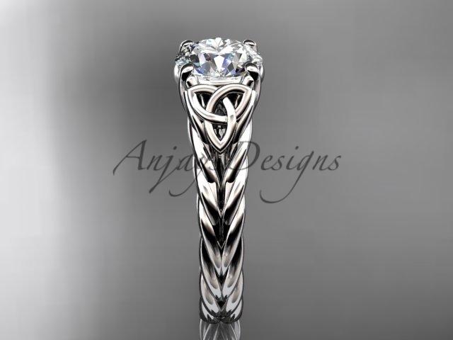 platinum celtic rope engagement ring RPCT9108