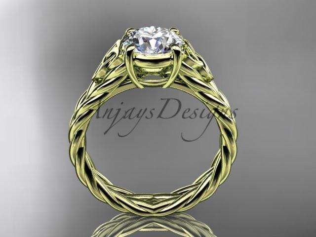 14kt yellow gold celtic rope engagement ring RPCT9108