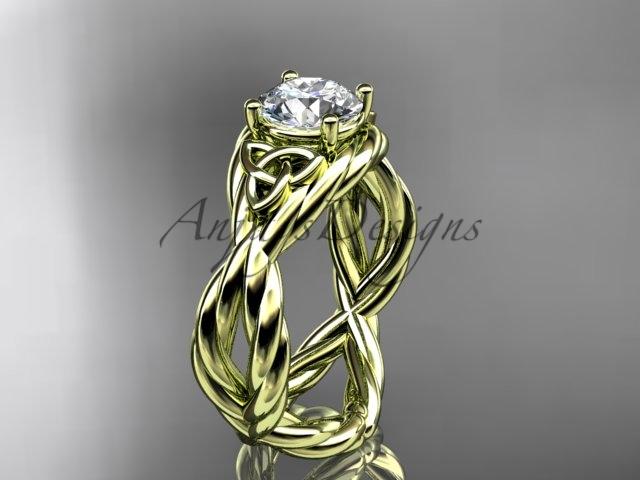 14kt yellow gold celtic rope engagement ring RPCT9181