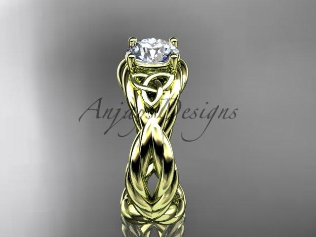 14kt yellow gold celtic rope engagement ring RPCT9181