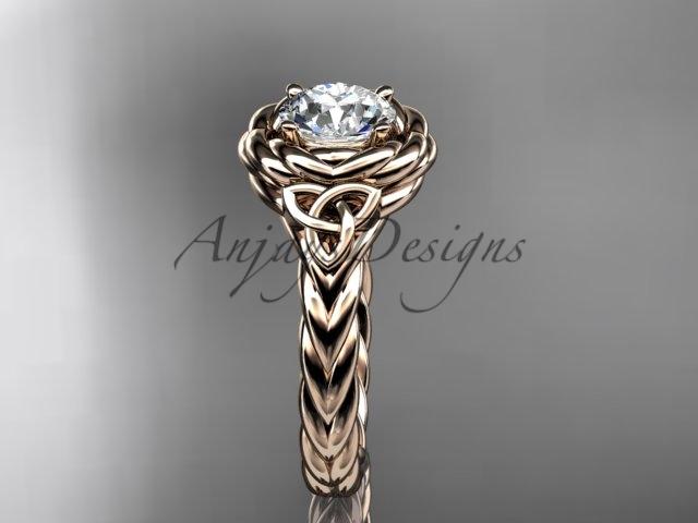 14kt rose gold celtic nautical engagement ring RPCT9201